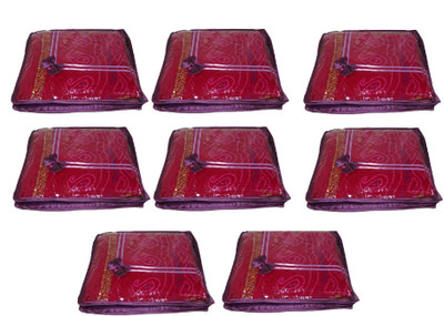 

Addyz Deginer Pack of 8 Pieces Single Satin Saree Cover Salwar Suit Kamiz Cover Storage Bag Up to 2 Saree or Salwar in Each Saree Cover. Storage Bag(Purple)