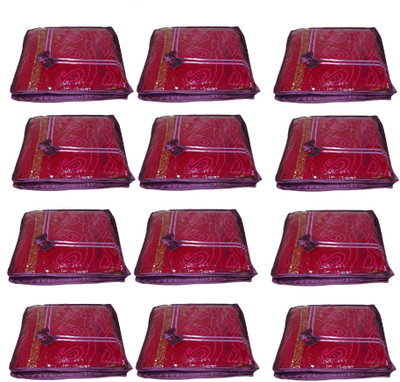 

Addyz Deginer Pack of 12 Pieces Single Satin Saree Cover Salwar Suit Kamiz Cover Storage Bag Up to 2 Saree or Salwar in Each Saree Cover. Storage Bag(Purple)