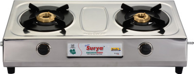 

GOLDEN SURYA BGS-203-KRISTAL Stainless Steel Manual Gas Stove(2 Burners)