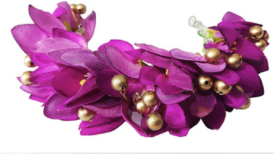 

Confidence Women Hair buns Maker Wedding Hair Flower Bridal Gajra (Veni) Accessories Hair Accessory Set(Purple)