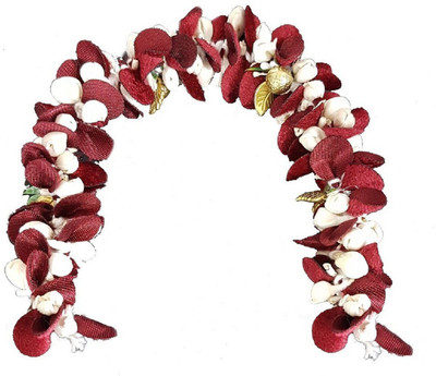 

Confidence Unique Hair Gajra (Veni) Hair Accessories (Maroon And White) Bun(Maroon, White)