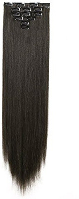 

Confidence Curly , Wavy 6 Pcs Extensions Synthetic Extensions For Women (Brown) Straight Hair Extension