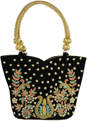 

Tooba Handicraft Hand-held Bag(Black)