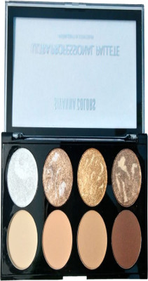 

Sivanna Colors Ultra Professional Palette Highlight & Contour Highlighter(Multi)