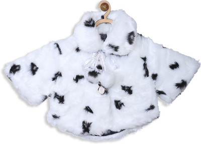 

Camey Full Sleeve Printed Baby Girls Jacket, White