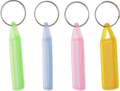 

MERCURY E-TAIL Multi-Colored Assorted Key Tags Label Key Chains with Box (Pack of 50). Key Chain