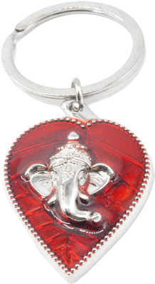 

Faynci Lord Ganesha Inside Red Heart Premium Metal Key Chain Key Chain