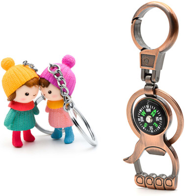 

Three Shades Thumb Opener Key Chain for Party Lovers & Winter Couple Keychain Combo for Girls & Boys Key Chain
