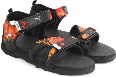 

Puma Boys & Girls Velcro Sports Sandals(Black, Puma black-red blast