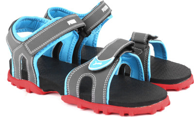 

Puma Boys & Girls Velcro Sports Sandals(Grey, Quiet shade-nrgy turquoise-pum