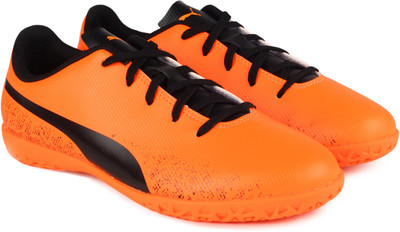 

Puma Boys & Girls Lace Football Shoes(Orange, Shocking orange-puma black-cor
