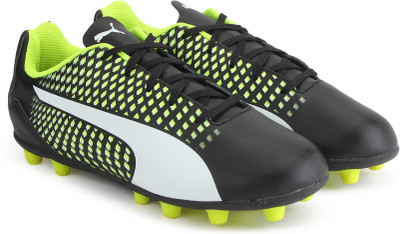 

Puma Boys & Girls Lace Football Shoes(Black, Puma black-puma white-safety y