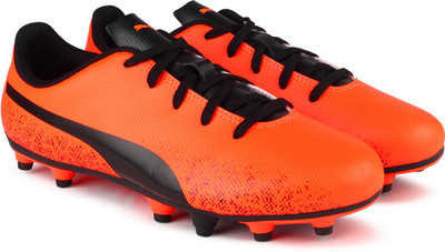 

Puma Boys & Girls Lace Football Shoes(Orange, Shocking orange-puma black-cor