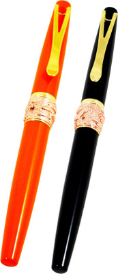 

Auteur Lucky Dragon, Designer, Slim Nib, Light weight, Bright Colour, Exclusive Collection Fountain Pen(Pack of 2)