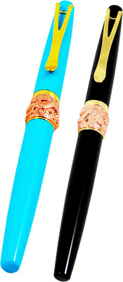 

Auteur Lucky Dragon, Designer, Slim Nib, Light weight, Bright Colour, Exclusive Collection Fountain Pen(Pack of 2)