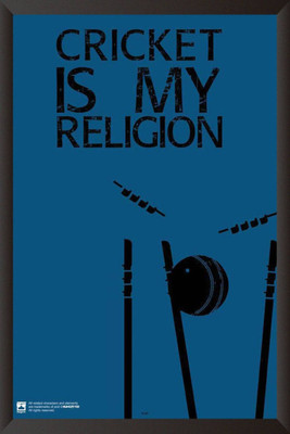 

PW Cricket Is My ReligionWall Poster 13*19 inches Matte Finish Paper Print(19 inch X 13 inch, Rolled)