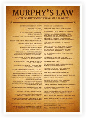 

PW Murphy's Law Wall Poster 13*19 inches Matte Finish Paper Print(19 inch X 13 inch, Rolled)