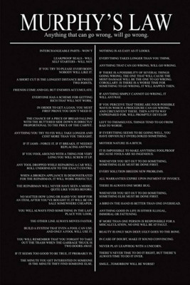 

PW Murphys law Wall Poster 13*19 inches Matte Finish Paper Print(19 inch X 13 inch, Rolled)