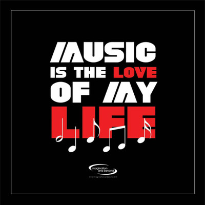 

PW Music Is The Love Of My Life Wall Poster 13*19 inches Matte Finish Paper Print(19 inch X 13 inch, Rolled)