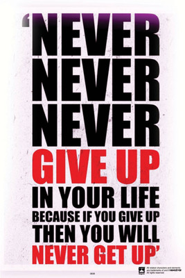 

PW Never Give Up Special Wall Poster 13*19 inches Matte Finish Paper Print(19 inch X 13 inch, Rolled)