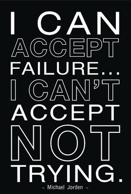 

PW 'Accept Failure - Michael Jordan' Wall Poster 13*19 inches Matte Finish Paper Print(19 inch X 13 inch, Rolled)