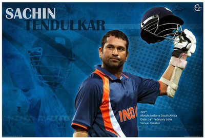 

PW Sachin Tendukar - 200 Runs in an ODIWall Poster 13*19 inches Matte Finish Paper Print(19 inch X 13 inch, Rolled)