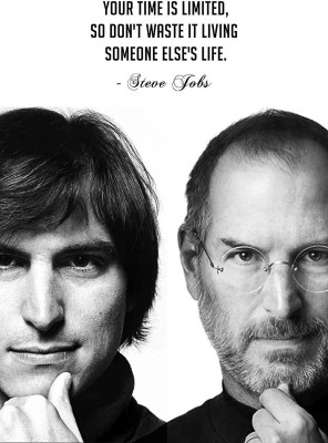 

PW 'Steve Jobs - Time Is Limited' Wall Poster 13*19 inches Matte Finish Paper Print(19 inch X 13 inch, Rolled)