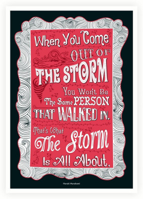 PW Storm Will Change You Life Quotes Wall Poster 13*19 inches Matte Finish Paper Print(19 inch X 13 inch, Rolled)