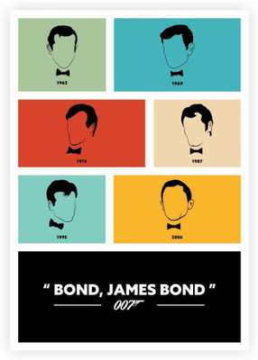 

PW James Bond 007 Minimalist Movie Wall Poster 13*19 inches Matte Finish Paper Print(19 inch X 13 inch, Rolled)