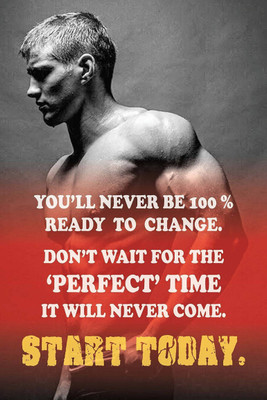 

PW Original Quotes Decorative GYM Inspirational Wall Poster 13*19 inches Matte Finish Paper Print(19 inch X 13 inch, Rolled)