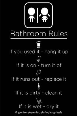 

PW Ideas Roommate Rules Wall Poster 13*19 inches Matte Finish Paper Print(19 inch X 13 inch, Rolled)
