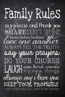 

PW family rules Wall Poster 13*19 inches Matte Finish Paper Print(19 inch X 13 inch, Rolled)