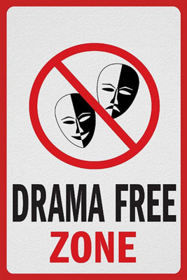 

PW Drama Free Zone Wall Poster 13*19 inches Matte Finish Paper Print(19 inch X 13 inch, Rolled)