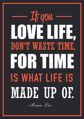 

PW 'Love Life - Bruce Lee' Wall Poster 13*19 inches Matte Finish Paper Print(19 inch X 13 inch, Rolled)