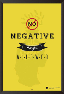

PW No Negative Thoughts AllowedWall Poster 13*19 inches Matte Finish Paper Print(19 inch X 13 inch, Rolled)