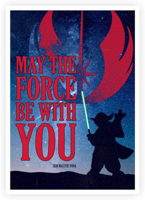 

PW Force Be With you Movie Quotes Wall Poster 13*19 inches Matte Finish Paper Print(19 inch X 13 inch, Rolled)