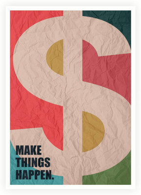 

PW Make Things Happen Business Quotes Wall Poster 13*19 inches Matte Finish Paper Print(19 inch X 13 inch, Rolled)
