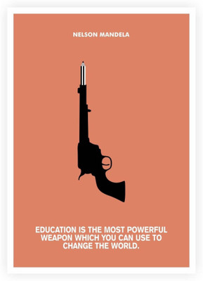 

PW Education Change The World Nelson Mandela Quotes Wall Poster 13*19 inches Matte Finish Paper Print(19 inch X 13 inch, Rolled)