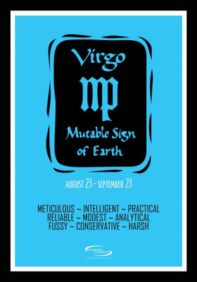 

PW Zodiac Sign Virgo - Blue Wall Poster 13*19 inches Matte Finish Paper Print(19 inch X 13 inch, Rolled)