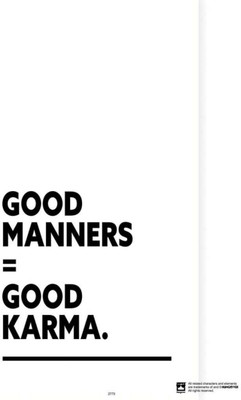 PW Good MannersWall Poster 13*19 inches Matte Finish Paper Print(19 inch X 13 inch, Rolled)