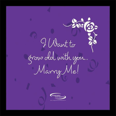 

PW Valentines Day Special Marry Me Wall Poster 13*19 inches Matte Finish Paper Print(19 inch X 13 inch, Rolled)