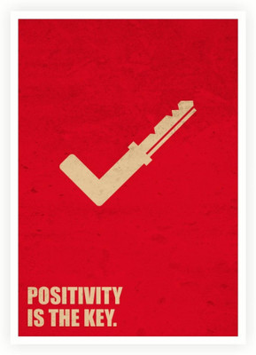 

PW Positivity Is The Key Business Quotes Wall Poster 13*19 inches Matte Finish Paper Print(19 inch X 13 inch, Rolled)