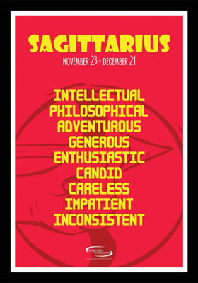 

PW Zodiac Sign Sagittarius - Red Wall Poster 13*19 inches Matte Finish Paper Print(19 inch X 13 inch, Rolled)