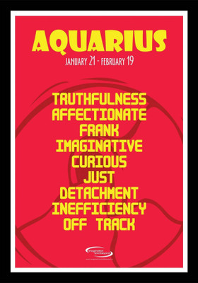 

PW Zodiac Sign Aquarius - Red Wall Poster 13*19 inches Matte Finish Paper Print(19 inch X 13 inch, Rolled)