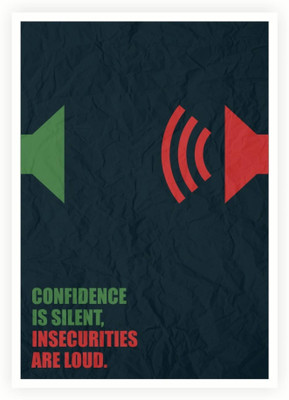 

PW Confidence Is Silent, Insecurities Are Loud Business Quotes Wall Poster 13*19 inches Matte Finish Paper Print(19 inch X 13 inch, Rolled)