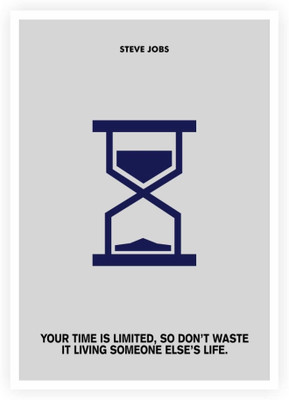 

PW Time Is Limited Steve Jobs Famous Life Inspiring Quotes Wall Poster 13*19 inches Matte Finish Paper Print(19 inch X 13 inch, Rolled)