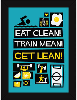 

PW s For Room | Quotes|Fitness s For Gym And Workout Motivation - Train Mean Get Lean Wall Poster 13*19 inches Matte Finish Paper Print(19 inch X 13 inch, Rolled)