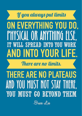 

PW 'Limits - Bruce Lee' Wall Poster 13*19 inches Matte Finish Paper Print(19 inch X 13 inch, Rolled)