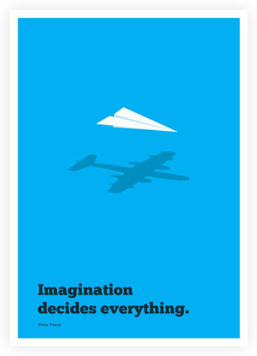 

PW Imagination Decides Everything Quotes Wall Poster 13*19 inches Matte Finish Paper Print(19 inch X 13 inch, Rolled)