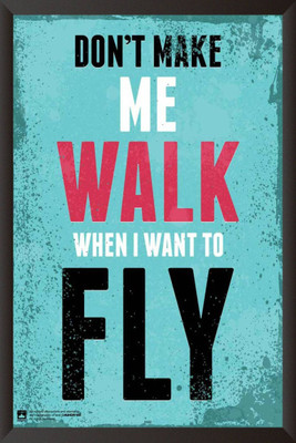 

PW Dont Make Me Walk When I Want To FlyWall Poster 13*19 inches Matte Finish Paper Print(19 inch X 13 inch, Rolled)